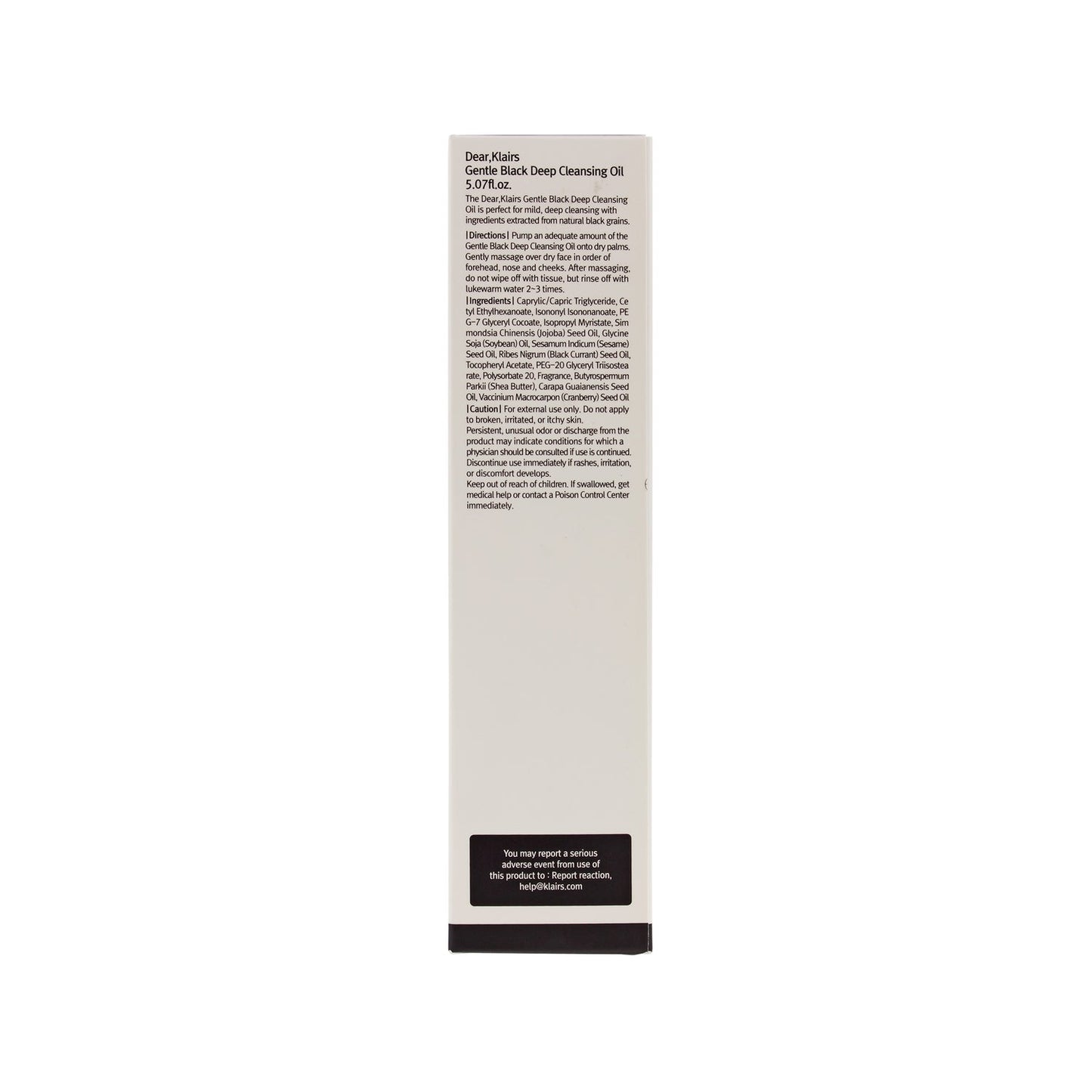 Klairs Gentle Black aceite limpiador profundo 150ml