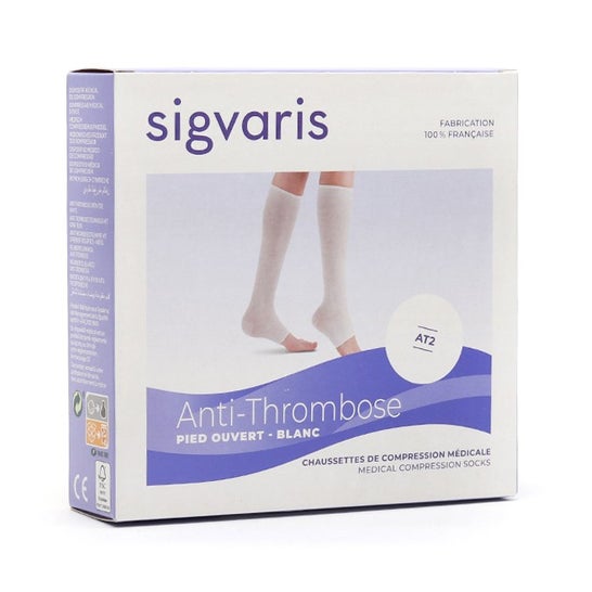Sigvaris AT2 Calcetin PO Blancos N1 1 Par
