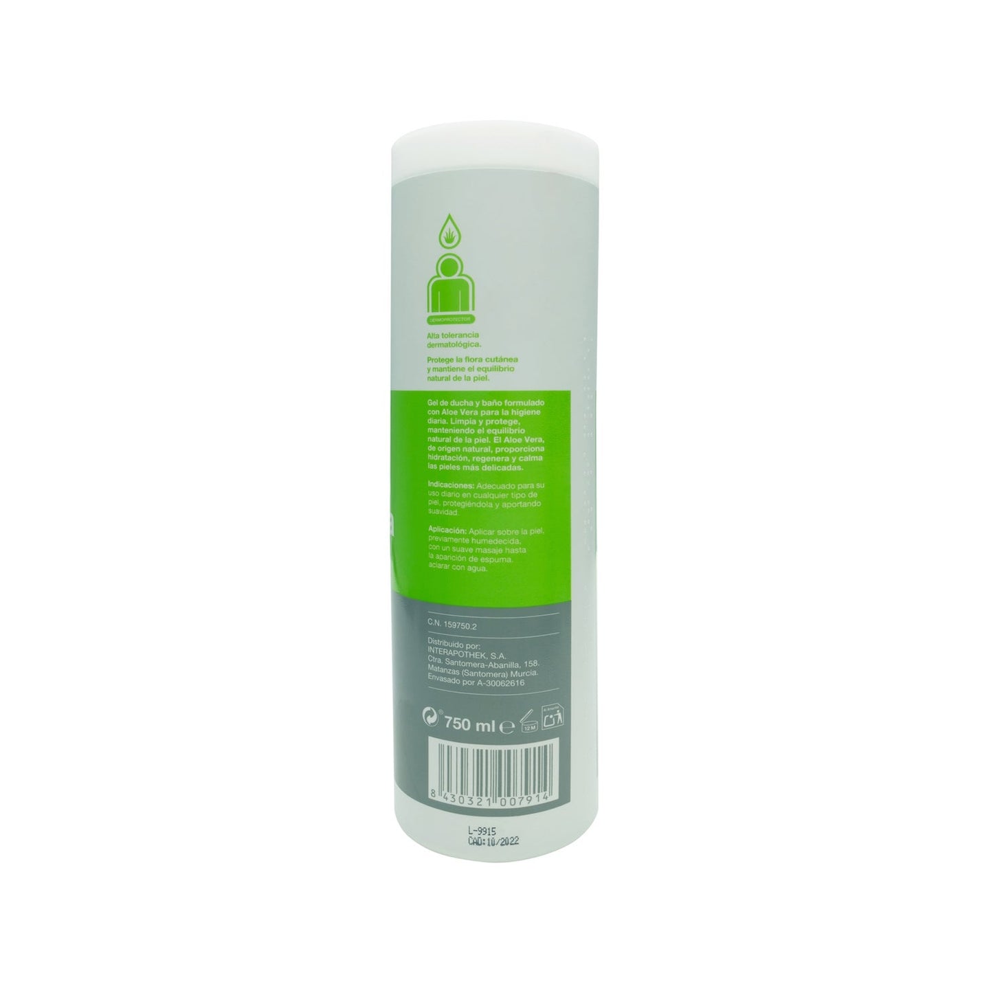 Interapothek gel de baño aloe vera 750ml