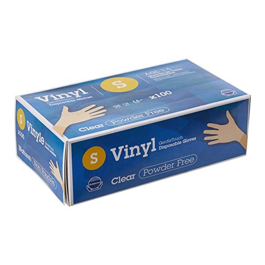 Rubberex Guantes Vinilo Clear S 100 uds