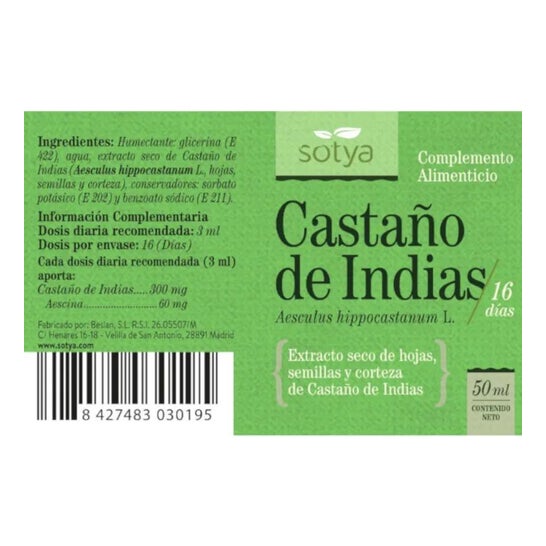Sotya castaño de indias 60ml