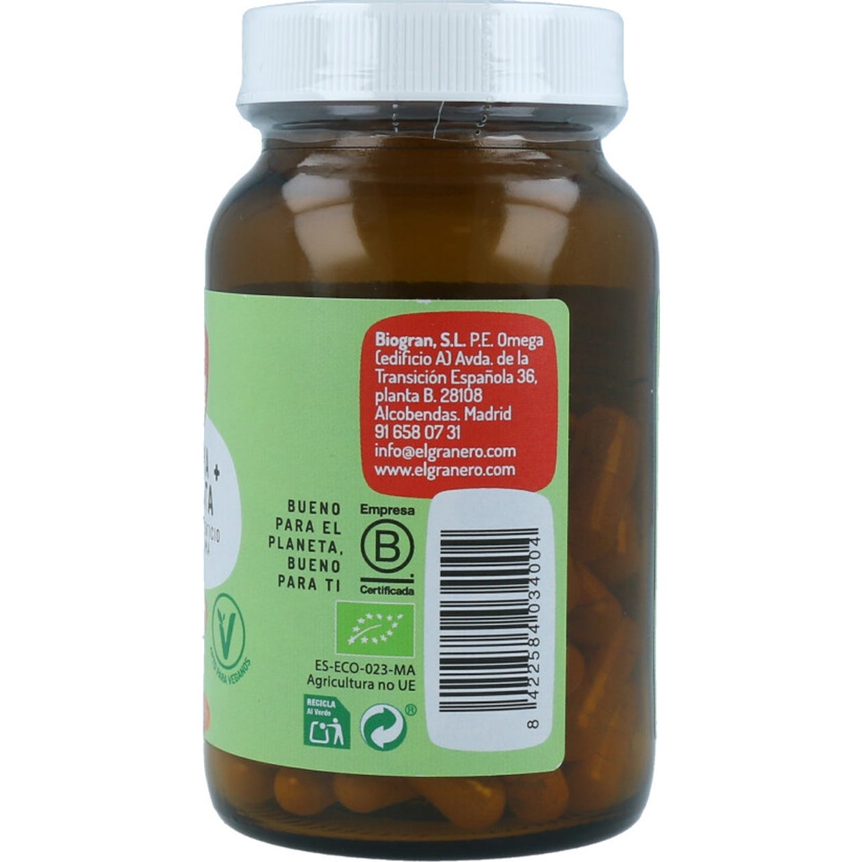 El Granero Curcuma Pimienta Bio 60caps