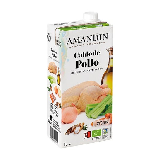 Amandin Caldo Pollo Natural Eco 1 L