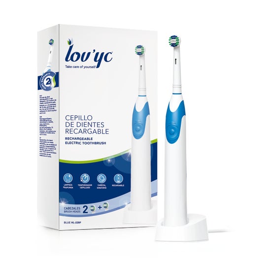 Lovyc Set Cepillo de Dientes Eléctrico Recargable + Cabezales 1ud