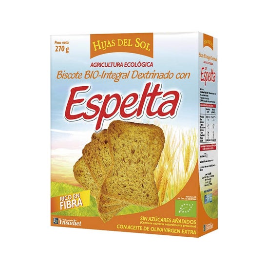Hijas del Sol Pan de Espelta Integral Dextrinado BIO 270g