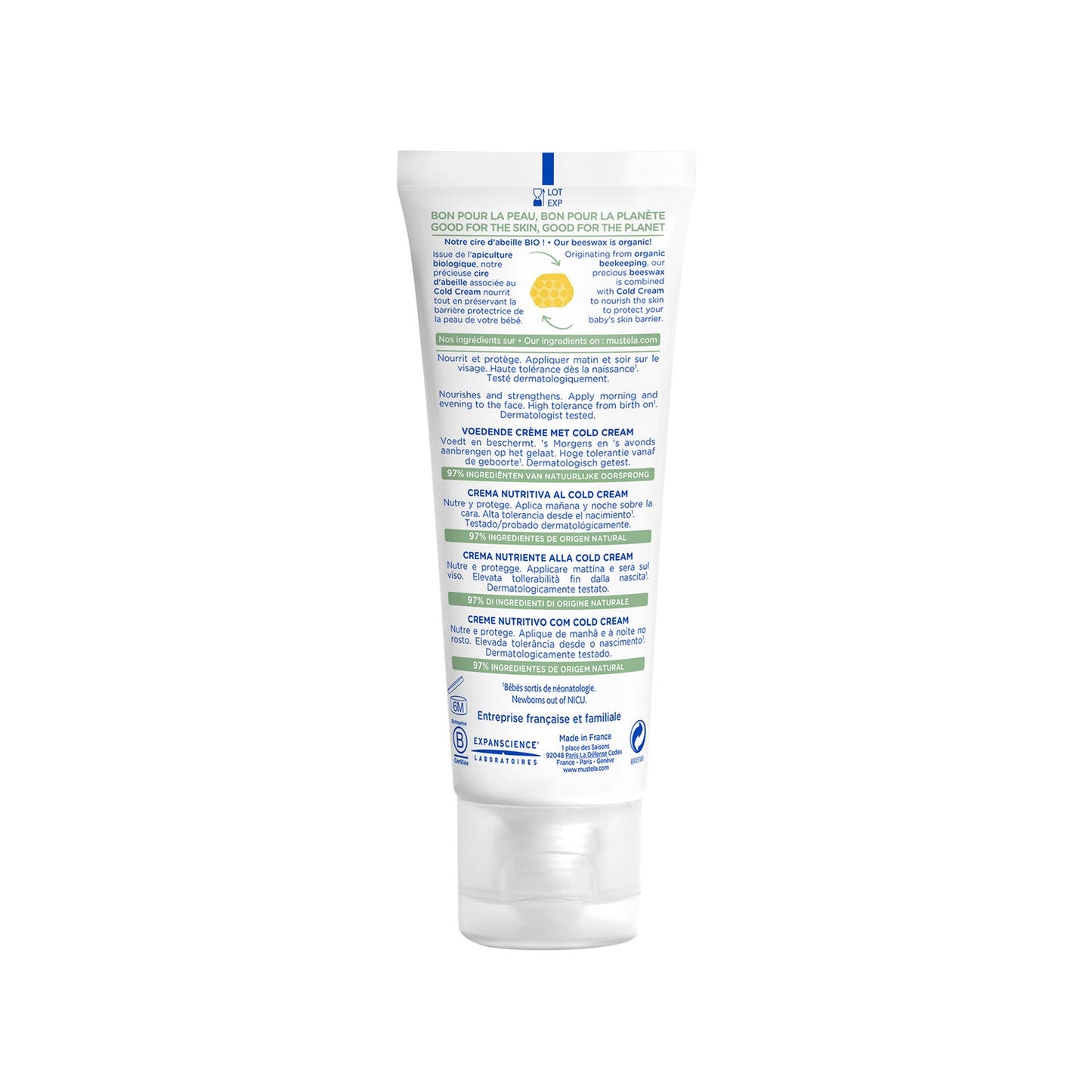 Mustela Crema Facial Nutritiva al Cold Cream con Cera de Abeja BIO 40ml