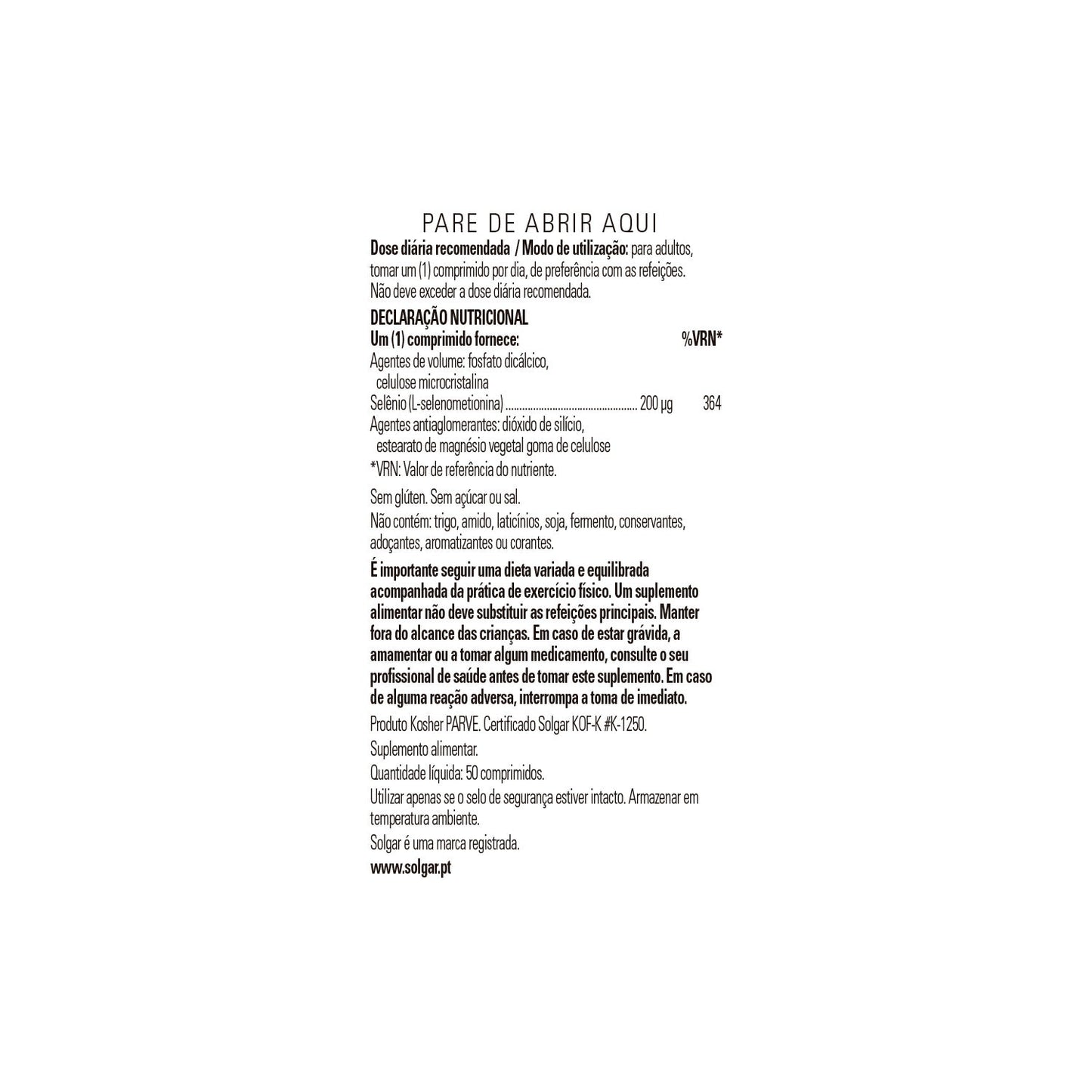 Solgar Selenio 200mcg 50comp