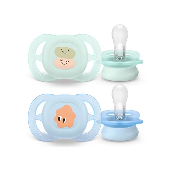 Philips Avent Ultra Start Chupete 0-2M Light Green Blue 2uds