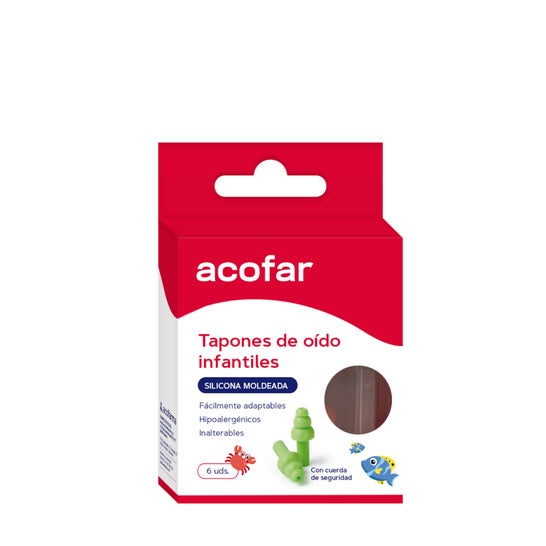 Acofar Tapones Oídos Silicona Moldeada Infantiles 6uds