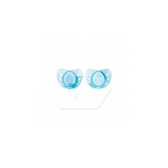 Chicco® chupete caucho anatómico 0m+ azul 2uds