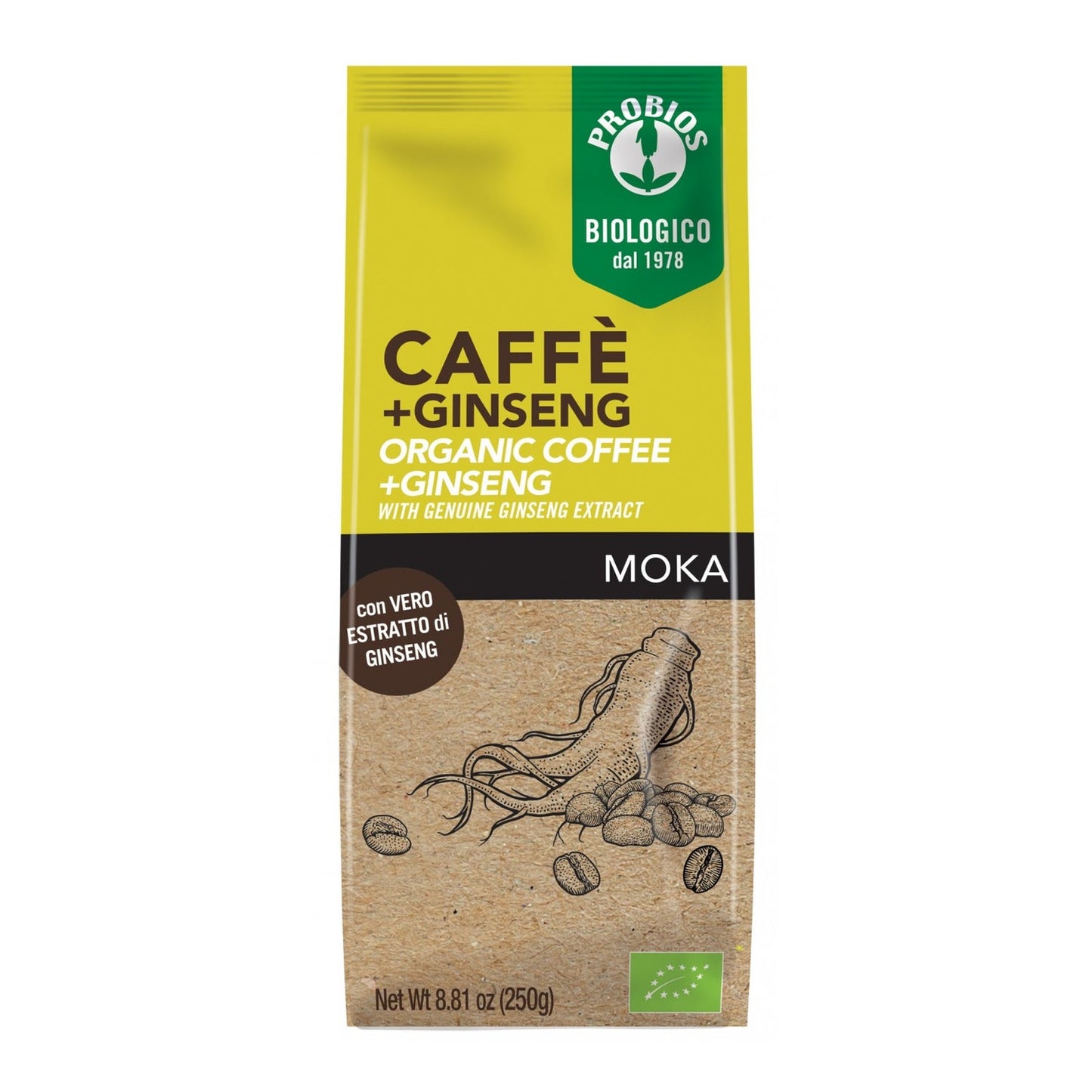 Probios Coffee + Ginseng Moka Bio 250 g