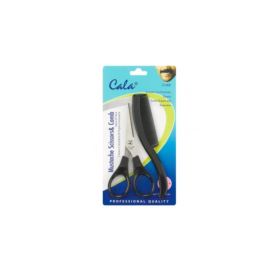 Cala Accesorios Mustache Scissors &Comb