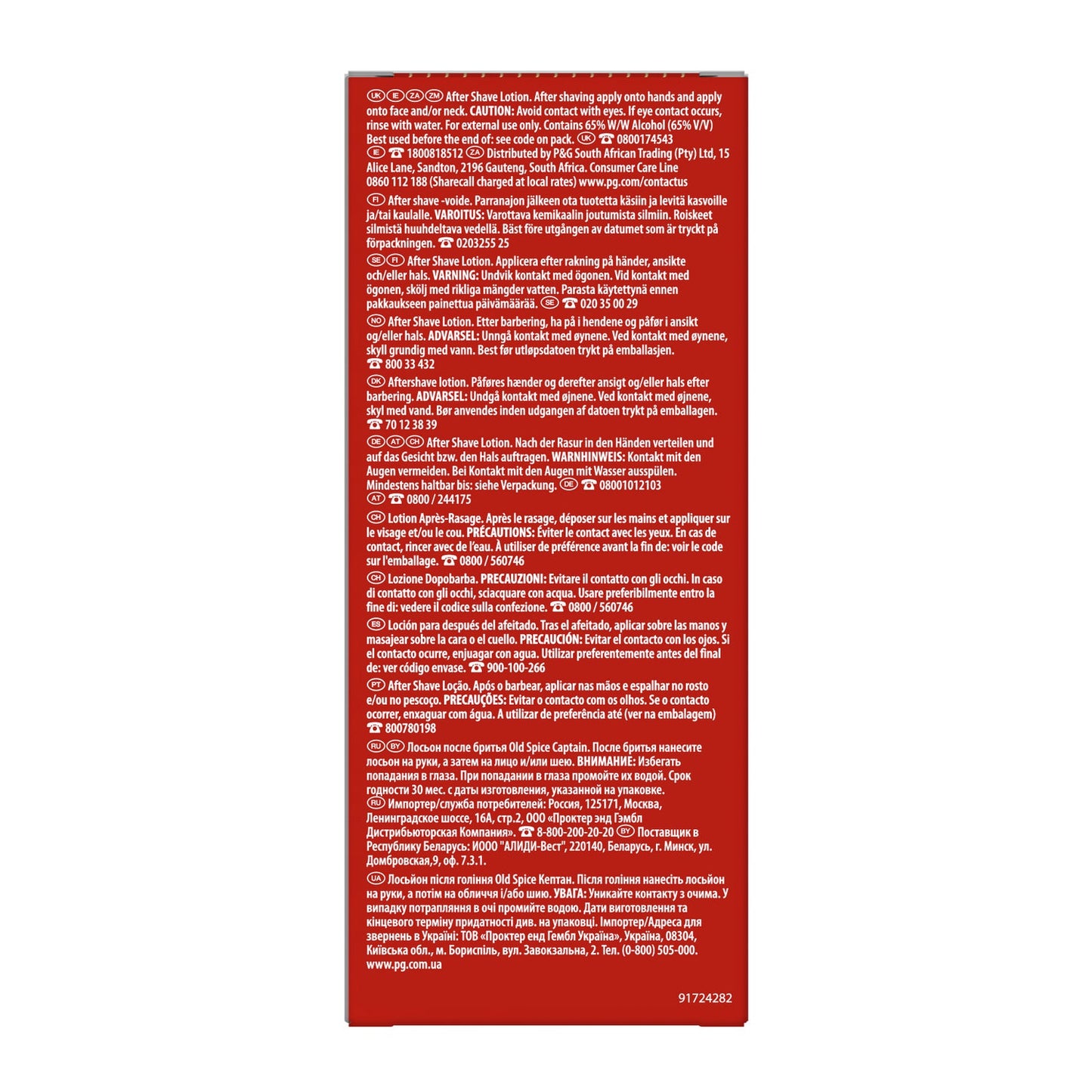 Old Spice Captain After Shave Loción 100ml