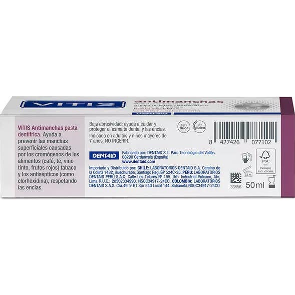 Vitis Antistain Dentífrico Antimanchas Menta 50 ml