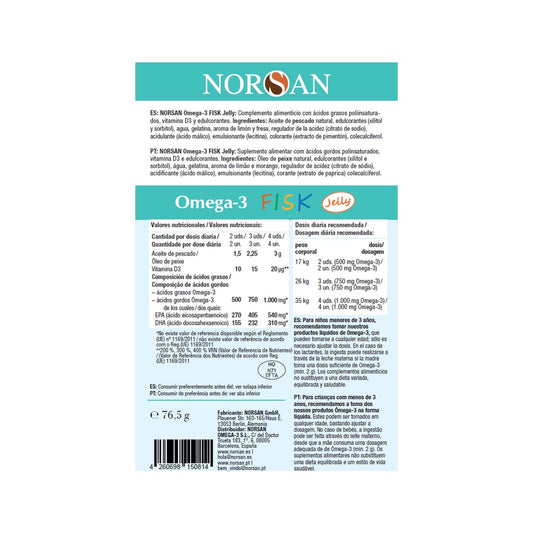 Norsan Omega-3 Fisk Jelly 45 gominolas