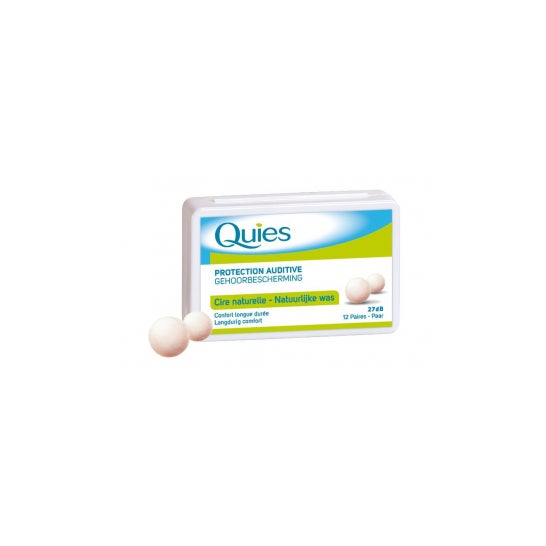 Protector auditivo Quies Cera natural 12 pares