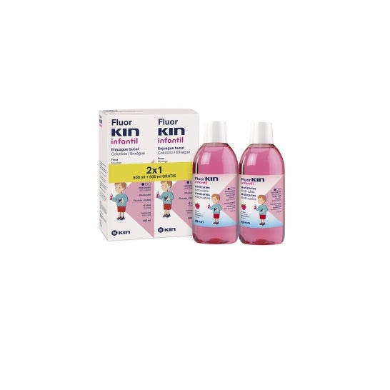 Kin Fluor Infantil Enjuage 500ml 2x1