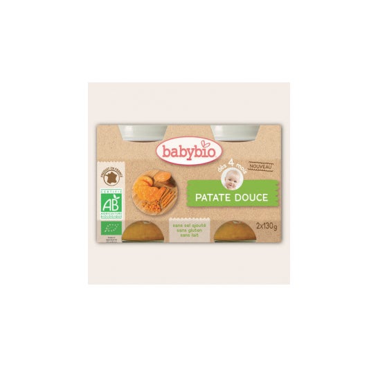 Babybio Pequeñas Macetas Camote Bio ds 4 meses 2x130g