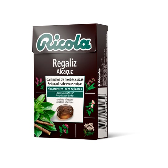Ricola regaliz caramelos sin azúcar 50g