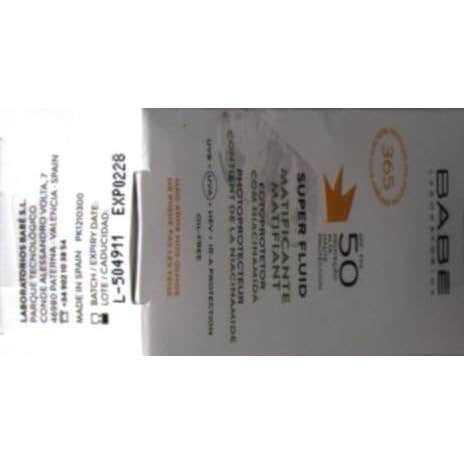 Babé Super Fluid Fotoprotector Matificante SPF50 50ml