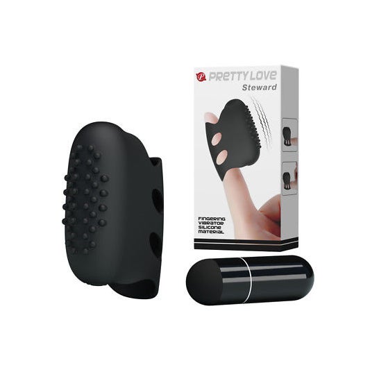 Pretty Love Flirtation Dedal Vibrador Steward Negro 1ud