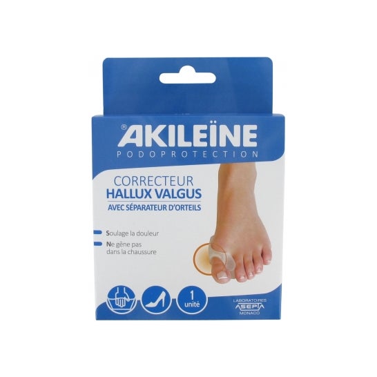 Akileïne Correcteur Hallux Valgus Séparateur d'Orteils 1ud