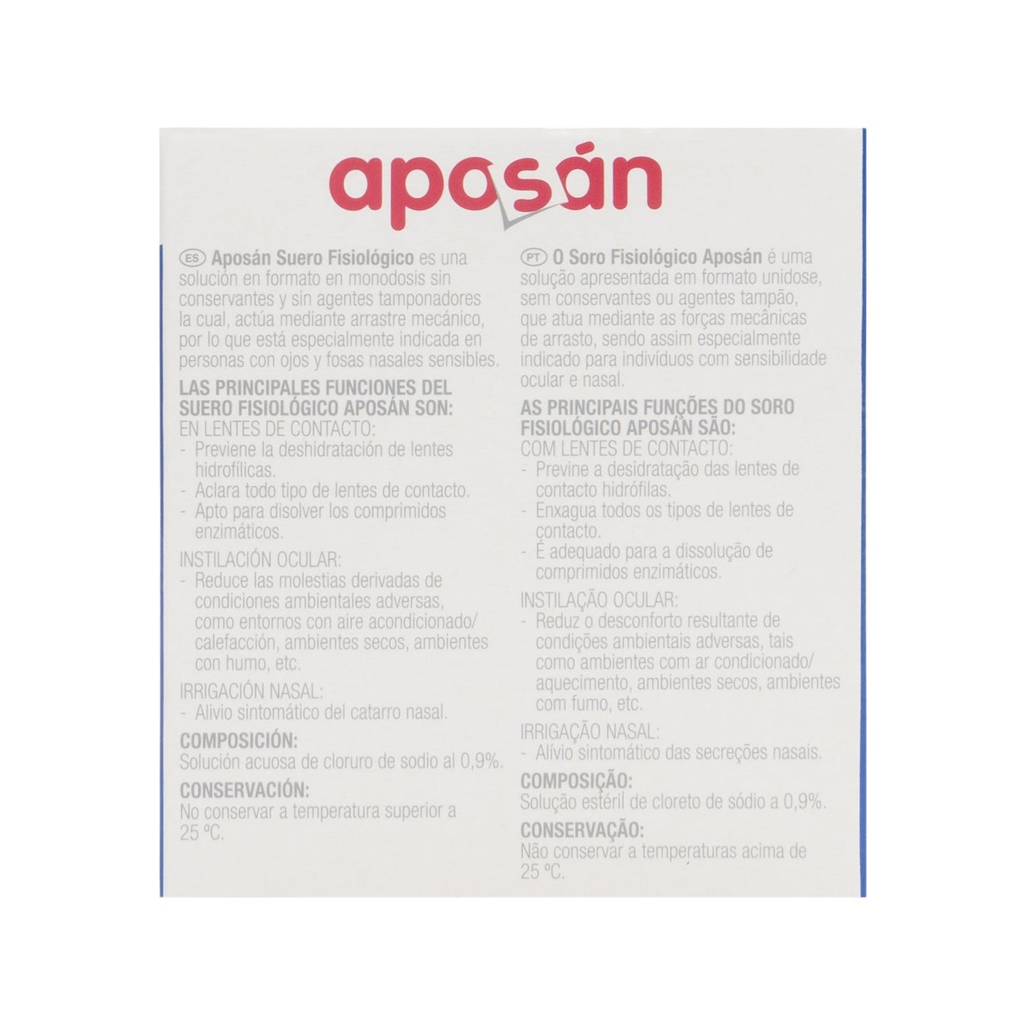 Aposán suero fisiológico nasal 30 monodosisx5ml