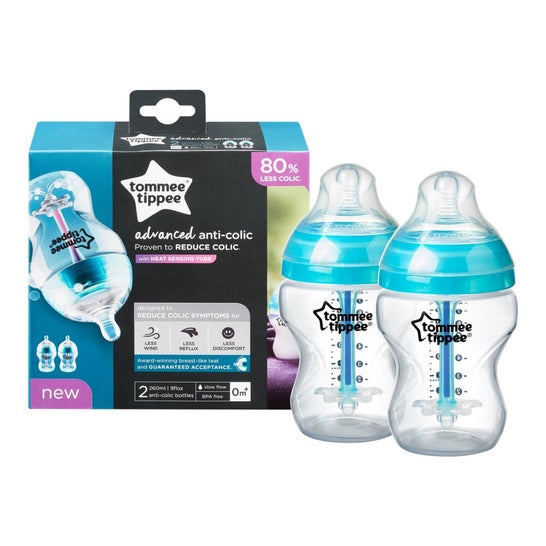 Tommee Tippee Pack Duplo Biberão Anticólicas Azul 2x260ml