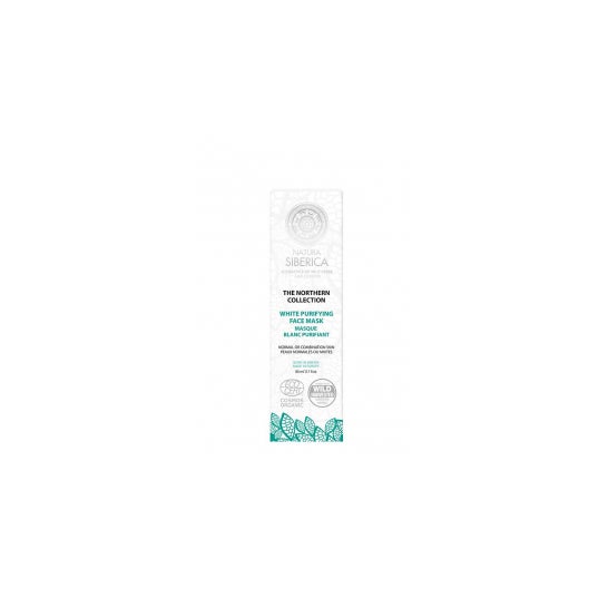 Natura Siberica Mascarilla facial blanca purificante, pureza de la piel 80 ml