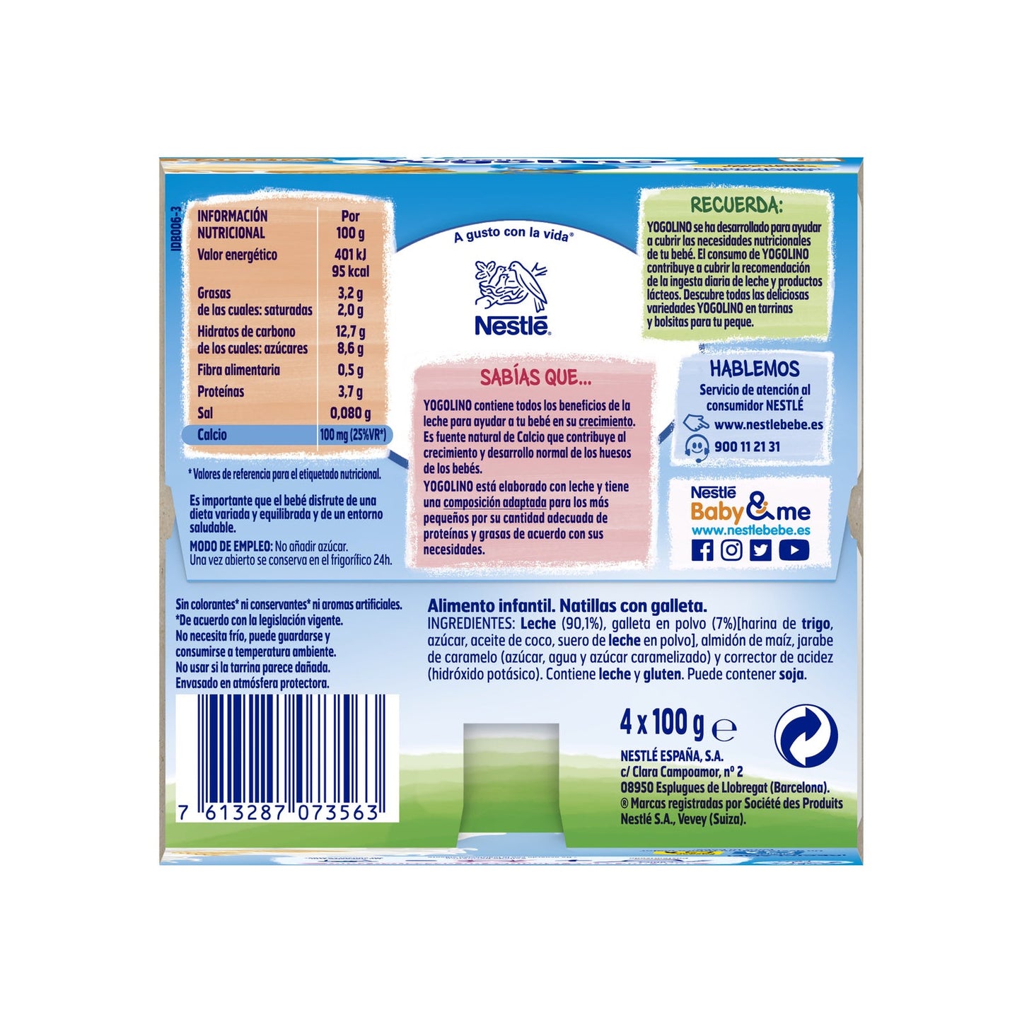 Nestlé Yogolino Galleta 6 4x100g