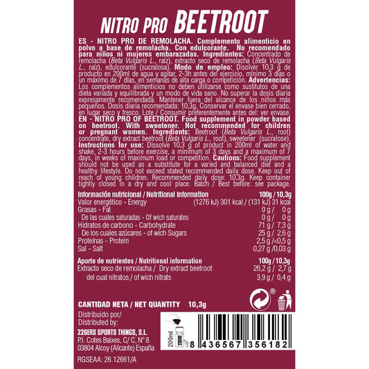 226Ers Nitro Pro Beetroot 14 sobres