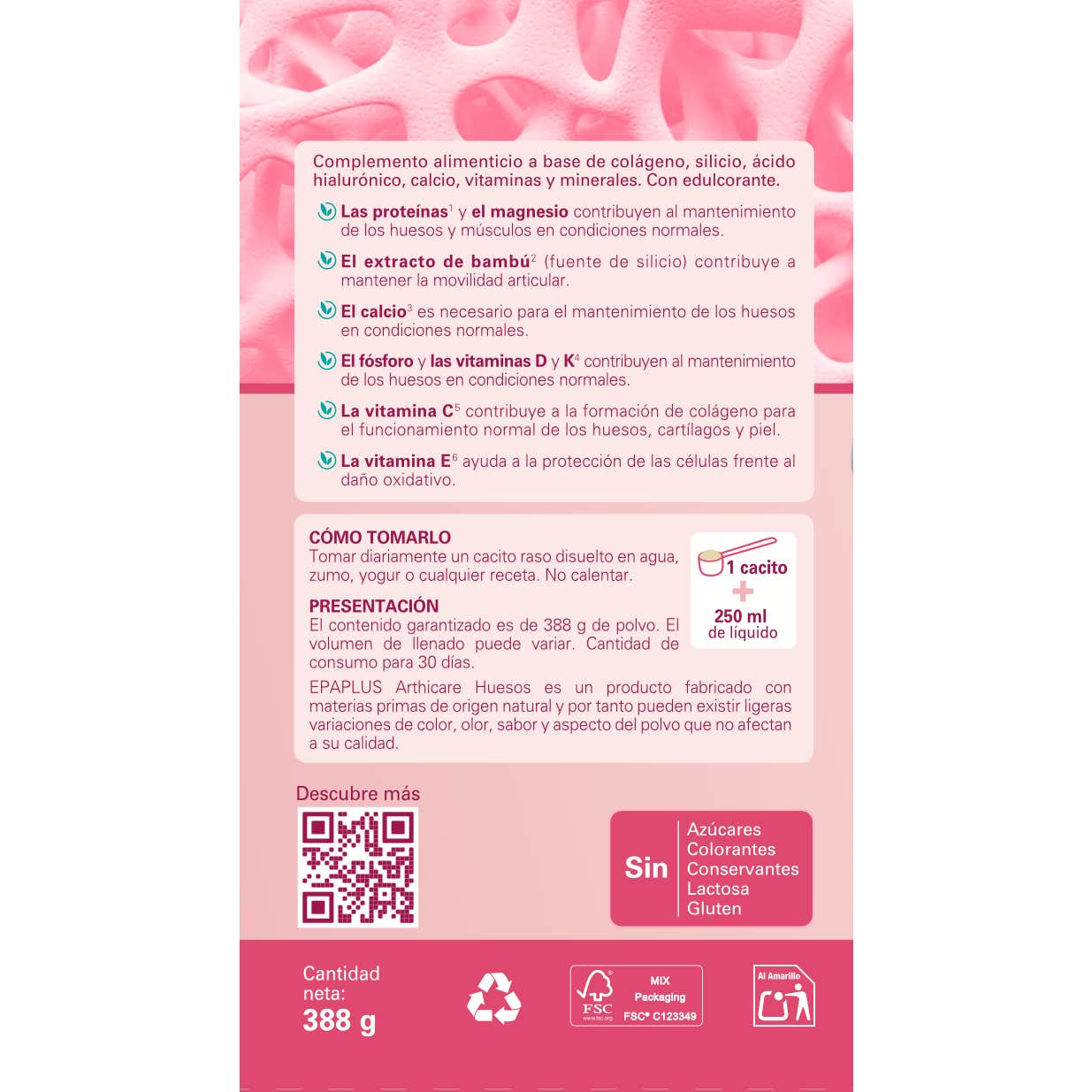Epaplus Arthicare Pack Huesos Duplo 60 Días 2x388g
