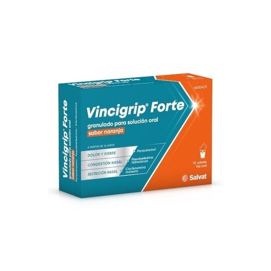 Vincigrip Forte Sabor Naranja 10 sobres
