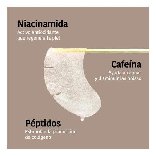 Iroha Nature Global Eye Care Parches Niacinamida Cafeína y Péptidos 2x8ml