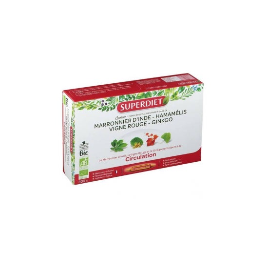 Super Diet Quartet Red Vine Circulation Organic 20 viales de 15ml