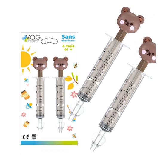 Vog Protect Bebé Jeringa Nasal Oso 2 uds