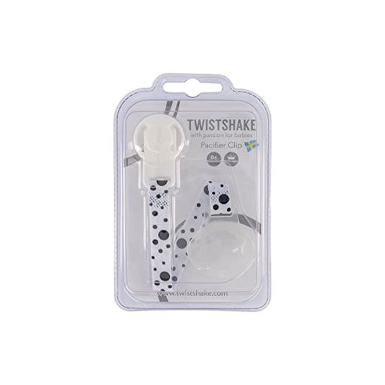 Twistshake Sujeta Chupete Blanco 1ud