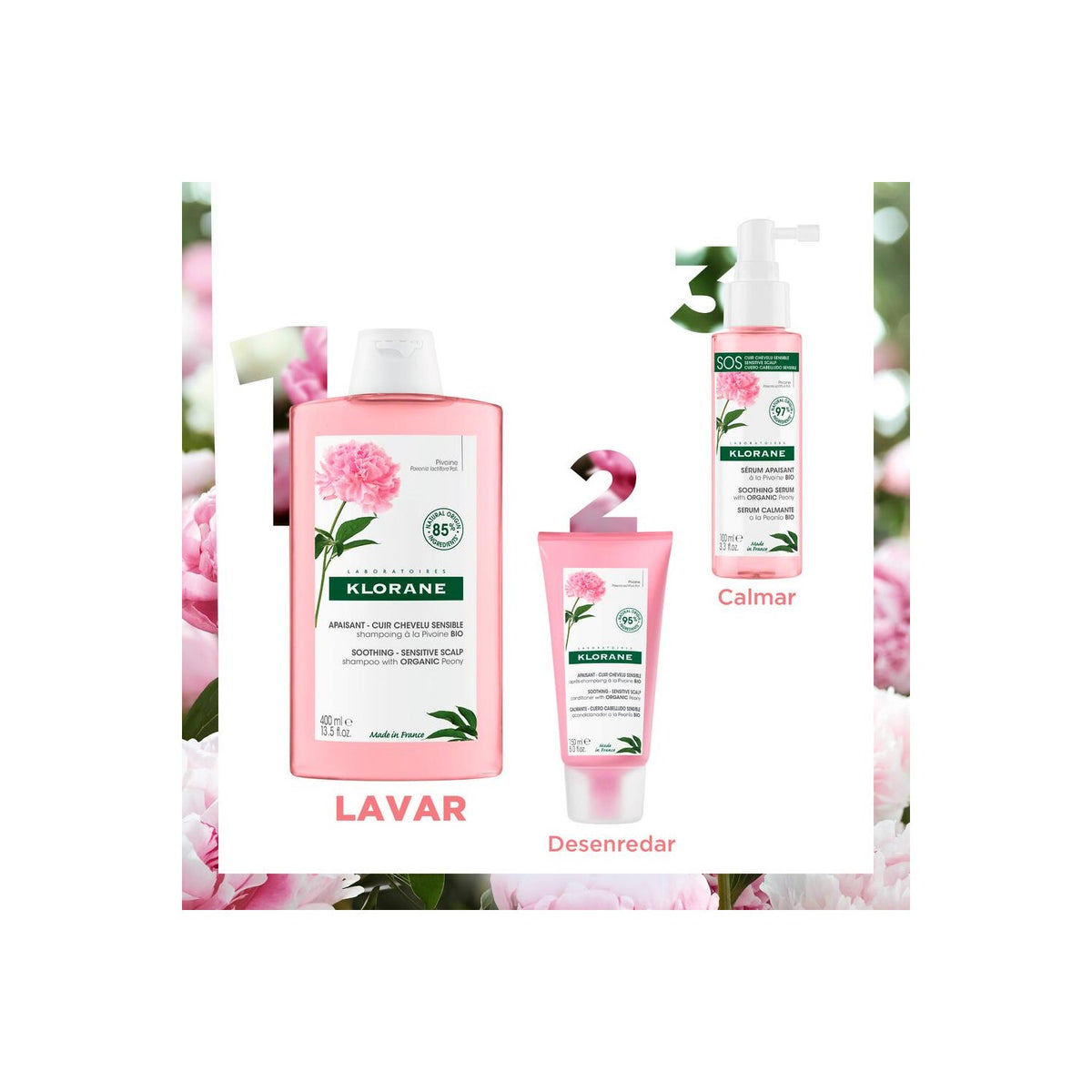 Klorane Champú a la Peonía BIO 400ml