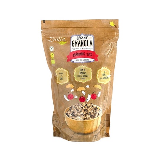 Zealia Granola de Arándanos y Coco Bio sin Gluten 300 g