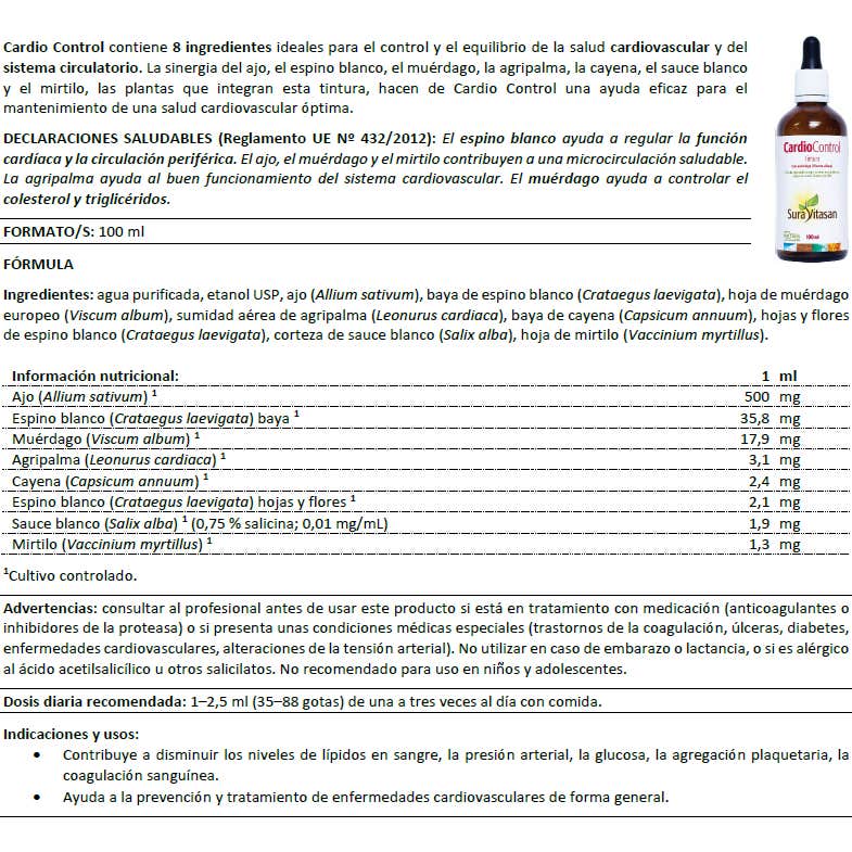 SuraVitasan Cardio Control Tintura 100ml