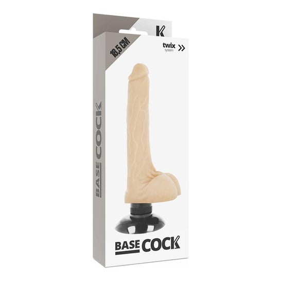 Basecock Realistic Vibrador 2-1 Natural 18.5cm 1ud