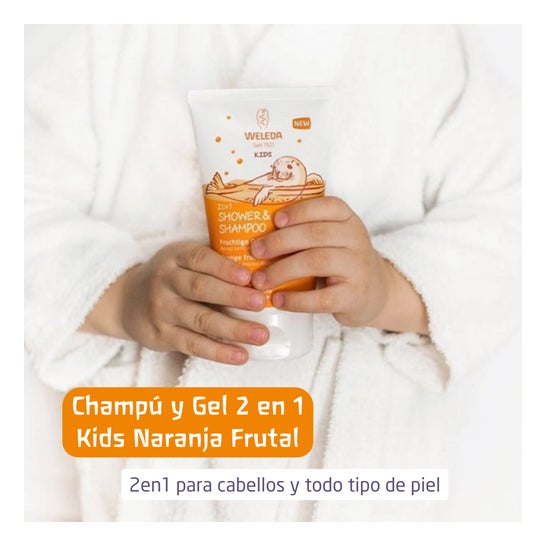 Weleda Kids 2 en 1 Champú y Gel de Ducha Naranja Frutal 150ml