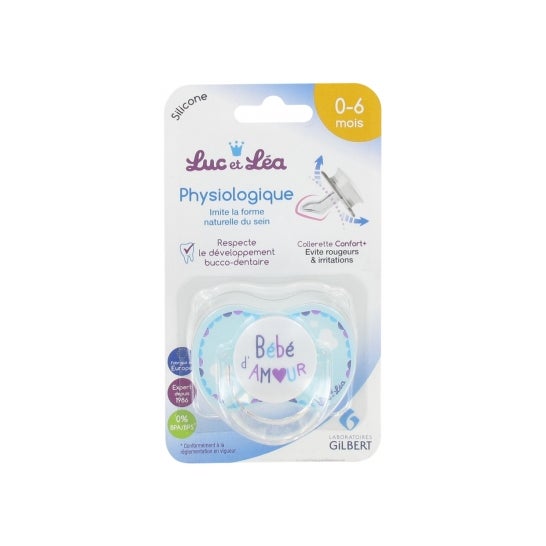 Luc et Lea Chupete Silicona Bébé d'Amour 0-6 Meses 1ud