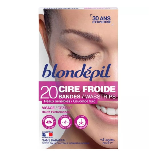 Berdoues Blondépil Bandas Cera Fría Facial 20 uds