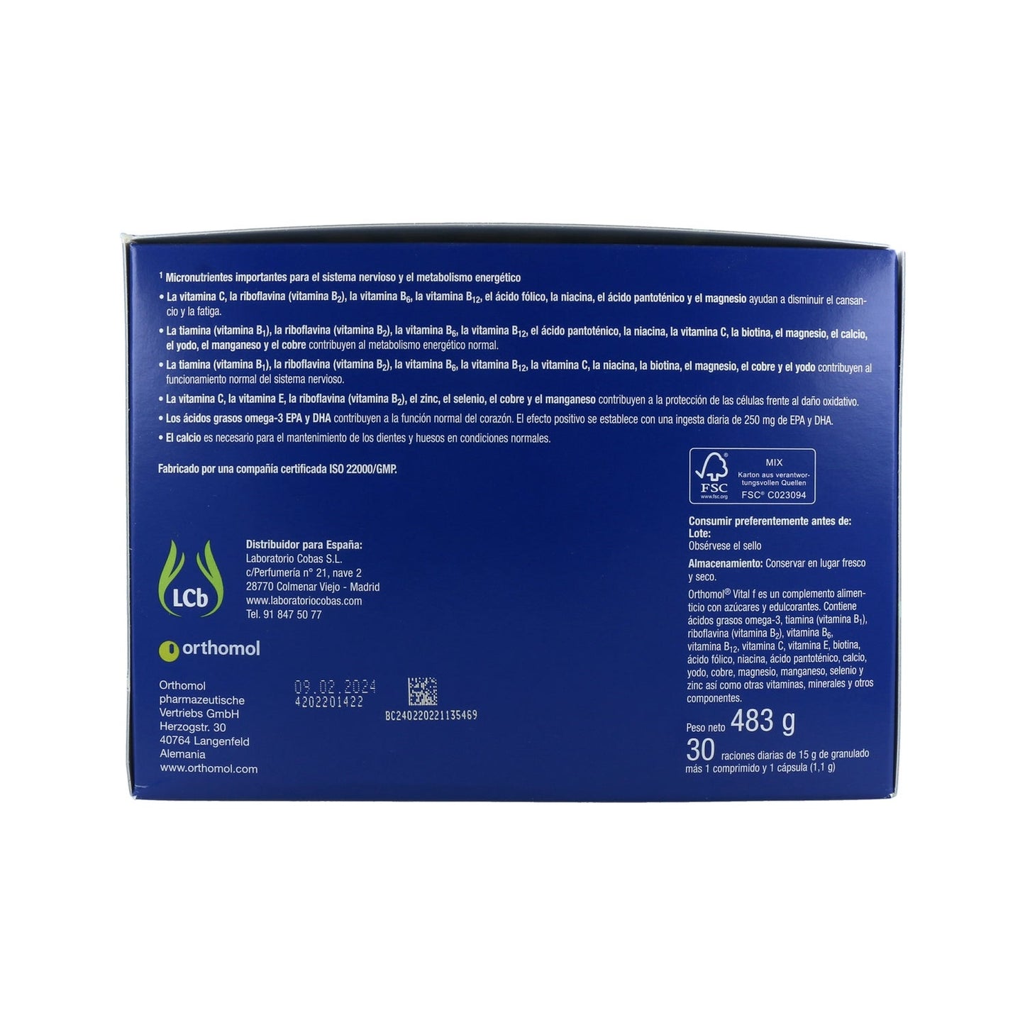 Orthomol Vital F 30 Sobres
