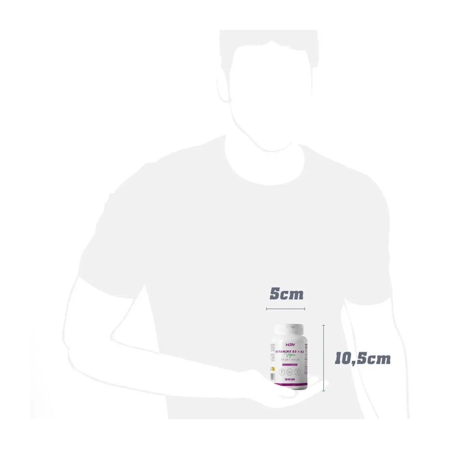 HSN Vitaminas D3 2000UI + K2 100mcg 120vcaps