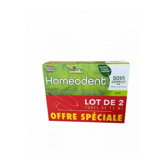 Homeodent Dentífrico Anís Cuidado Completo Dientes Encías 2x75ml
