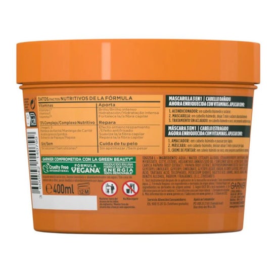 Garnier Fructis Mascarilla Reparadora Papaya 390ml