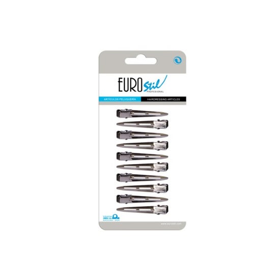 Eurostil Kit Pinzas Metal Estrecha Pequeña 10 uds