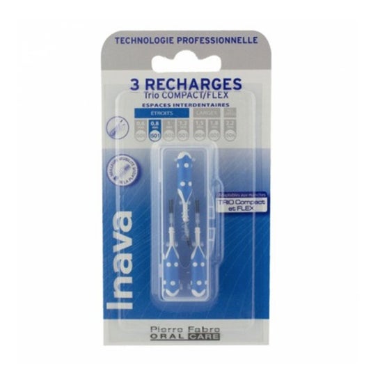 Inava Trio Compac Brosset Rechar Blue Blist/3